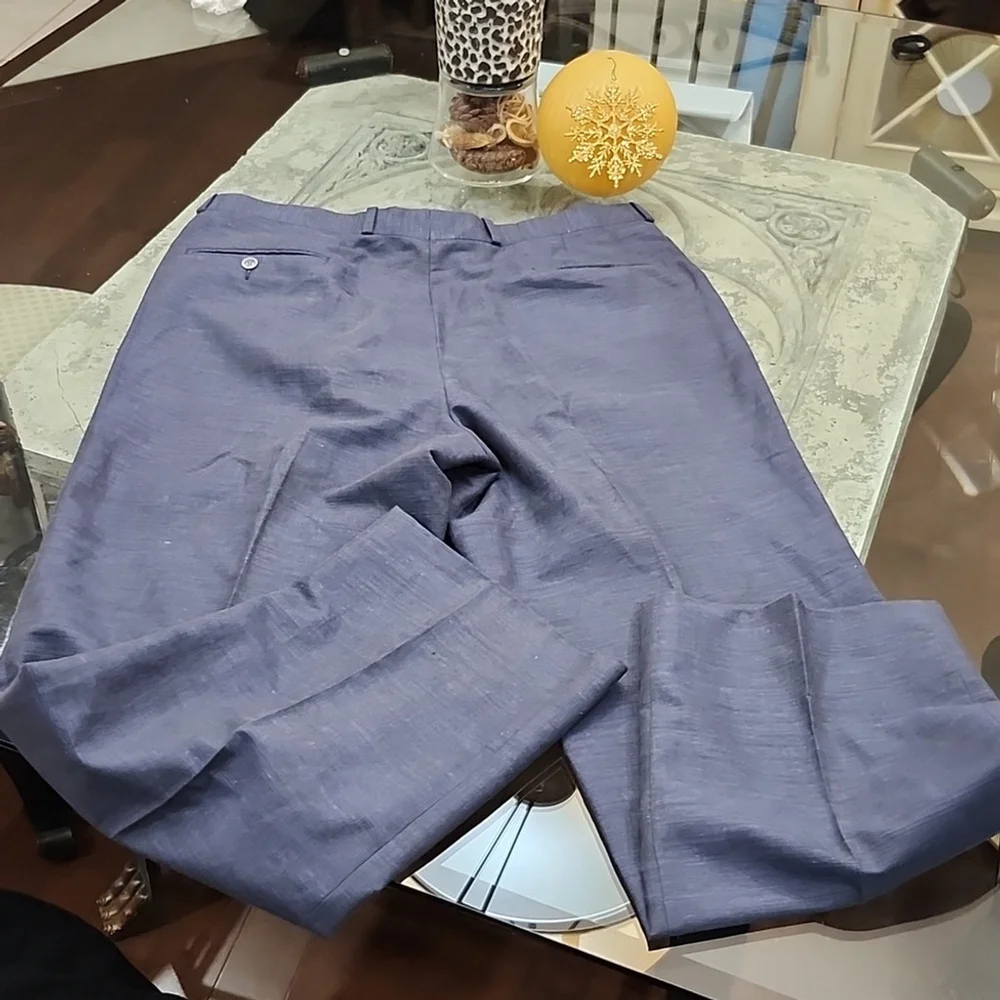 Givenchy men's navy linen blend dress pants like new 36